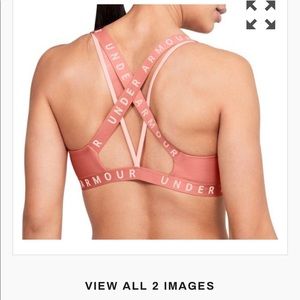 NWOT UnderArmour Womens Strappy Wordmark SportsBra